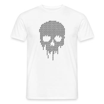 Pixel-Schädel-Art-Design - Männer T-Shirt - Weiß - Vorne - AI Model Male 178 dark (178cm)