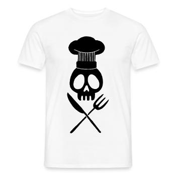Cook's Skull (Black) - Men's T-Shirt - white - Front - AI Model Male 178 dark (178cm)