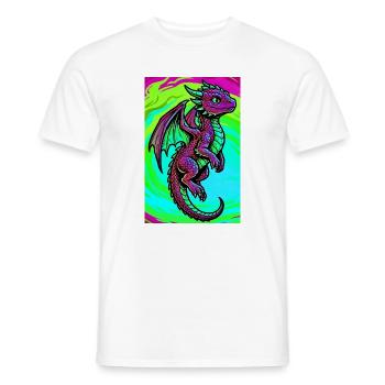 dragon - T-shirt homme - blanc - Devant - AI Model Male 178 dark (178cm)