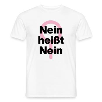 NEIN HEISST NEIN – IMMER! ♀ GIRLPOWER FEMALE POWER - Männer T-Shirt - Weiß - Vorne - AI Model Male 178 dark (178cm)