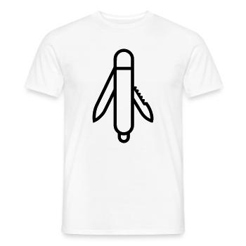 Knife - Men's T-Shirt - white - Front - AI Model Male 178 dark (178cm)