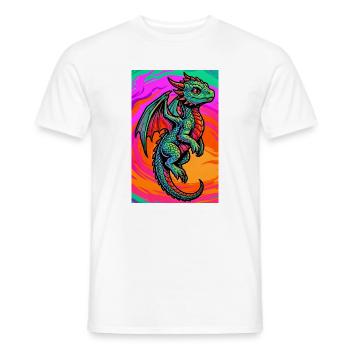 dragon - Men's T-Shirt - white - Front - AI Model Male 178 dark (178cm)