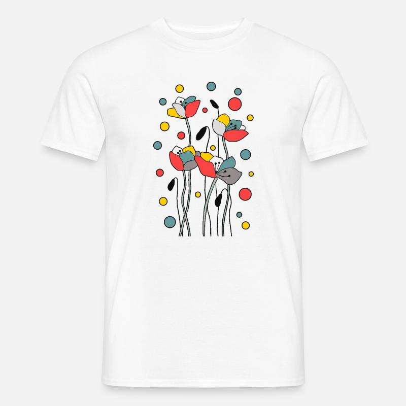 Blumen - Männer T-Shirt - Weiß