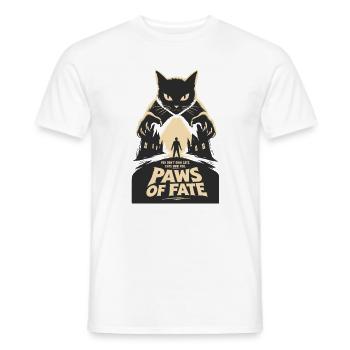 Paws Of Fate Cat Horror - Men's T-Shirt - white - Front - AI Model Male 178 dark (178cm)