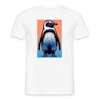 penguin - Men's T-Shirt - white - Front - AI Model Male 178 dark (178cm)