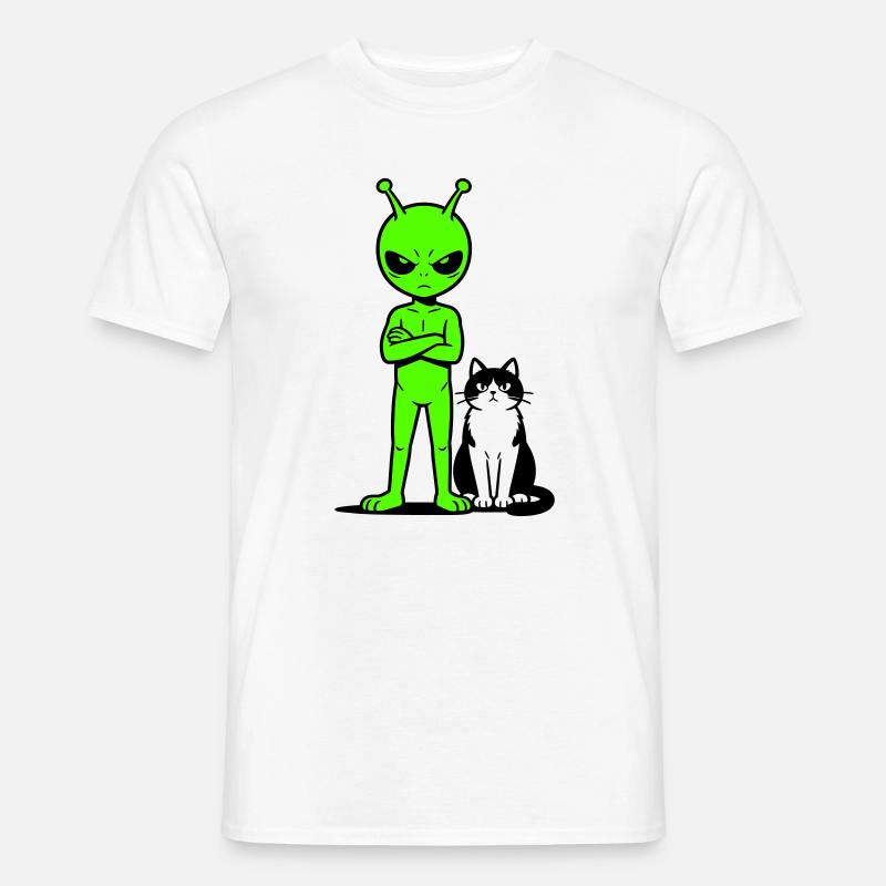Alien Comic Humor - Men's T-shirt - white