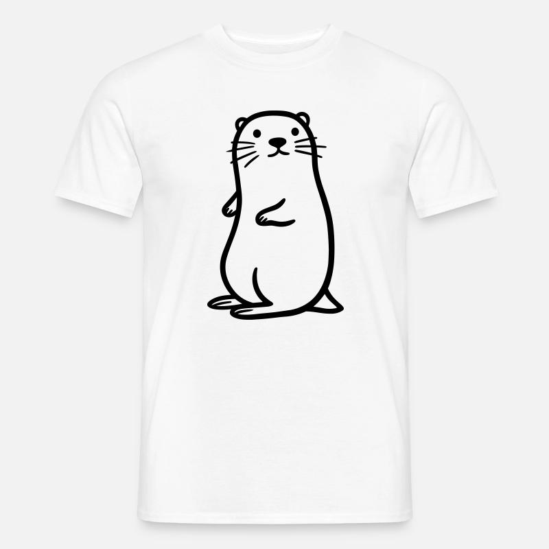 Otter - Männer T-Shirt - Weiß