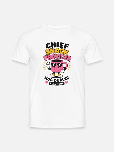 Chief Snack Provider Mom - Männer T-Shirt - Weiß
