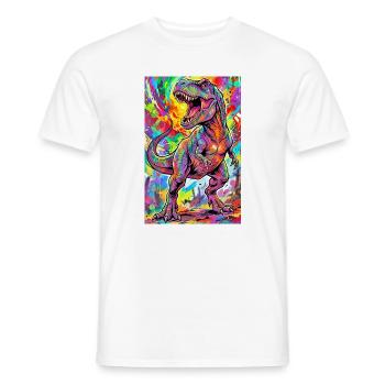 Dinosaurier - Männer T-Shirt - Weiß - Vorne - AI Model Male 178 dark (178cm)
