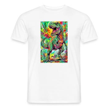 dinosaur - Men's T-Shirt - white - Front - AI Model Male 178 dark (178cm)