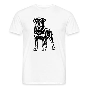 Rottweiler - Men's T-Shirt - white - Front - AI Model Male 178 dark (178cm)