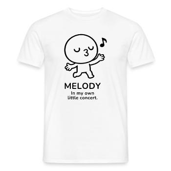 Melody – In My Own Little Concert | Music Mood - Männer T-Shirt - Weiß - Vorne - AI Model Male 178 dark (178cm)