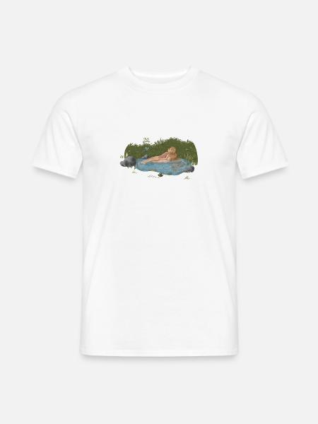 Wasserruhe im Grünen - Männer T-Shirt - Weiß