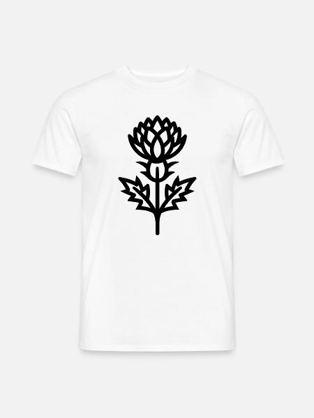 Distelblüte - Männer T-Shirt - Weiß