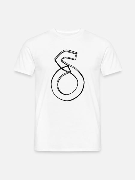 Griechischer Buchstabe Delta handgezeichnet - Männer T-Shirt - Weiß