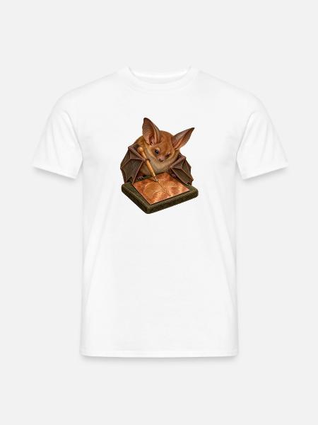 Fledermaus prägt ein Kupferblatt - Männer T-Shirt - Weiß
