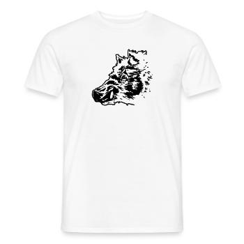 Wild Boar - Wildschwein - Keiler - Männer T-Shirt - Weiß - Vorne - AI Model Male 178 dark (178cm)
