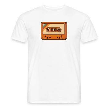 Retro Kassette  - Männer T-Shirt - Weiß - Vorne - AI Model Male 178 dark (178cm)