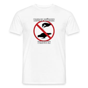 Tauben würzen verboten - Männer T-Shirt - Weiß - Vorne - AI Model Male 178 dark (178cm)