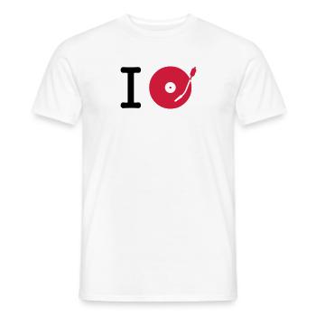 I dj / play / listen to + your music - Männer T-Shirt - Weiß - Vorne - AI Model Male 178 dark (178cm)