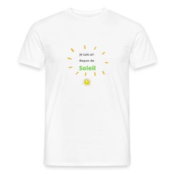 Je suis un rayon de soleil - T-shirt homme - blanc - Devant - AI Model Male 178 dark (178cm)