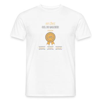 Dîplome Col du Galibier - T-shirt homme - blanc - Devant - AI Model Male 178 dark (178cm)
