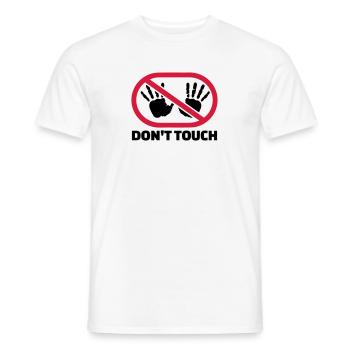 Don't touch - Men's T-Shirt - white - Front - AI Model Male 178 dark (178cm)