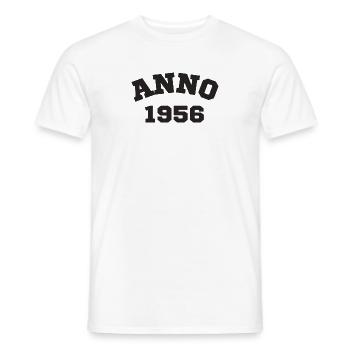 Anno 1956 Birthday Year of birth - Men's T-Shirt - white - Front - AI Model Male 178 dark (178cm)