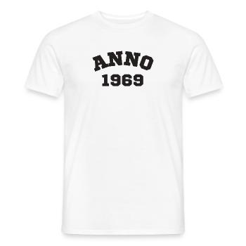 Anno 1969 Birthday Year of birth - Men's T-Shirt - white - Front - AI Model Male 178 dark (178cm)