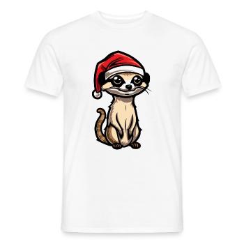 Suricate Noël - T-shirt homme - blanc - Devant - AI Model Male 178 dark (178cm)