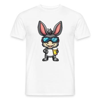 Bière Donkey Ski - T-shirt homme - blanc - Devant - AI Model Male 178 dark (178cm)