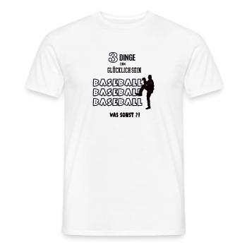 Baseball Was Sonst Spieler Liebhaber Baseballer - Männer T-Shirt - Weiß - Vorne - AI Model Male 178 dark (178cm)