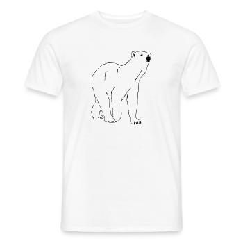 Polar bear - polar bear - arctic - Men's T-Shirt - white - Front - AI Model Male 178 dark (178cm)