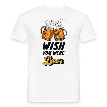 Bier - cooler Spruch fürs Festival - Männer T-Shirt - Weiß - Vorne - AI Model Male 178 dark (178cm)