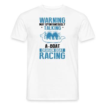 Chinese Boat Race for Dragon Boat Trainers - Men's T-Shirt - white - Front - AI Model Male 178 dark (178cm)
