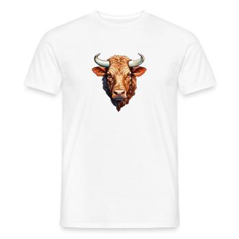 Bull - Men's T-Shirt - white - Front - AI Model Male 178 dark (178cm)