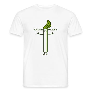 Lauch liebt dich auch - Männer T-Shirt - Weiß - Vorne - AI Model Male 178 dark (178cm)