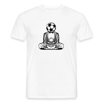 football soccer buddha buddha zen master - Men's T-Shirt - white - Front - AI Model Male 178 dark (178cm)