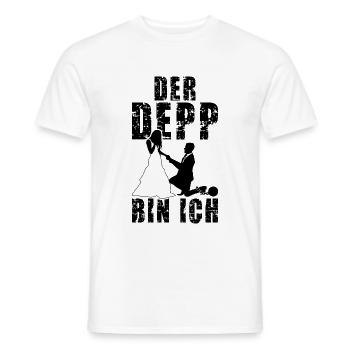 DER DEPP BIN ICH JGA JUNGGESELLENABSCHIED - Männer T-Shirt - Weiß - Vorne - AI Model Male 178 dark (178cm)