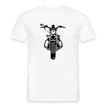 Chopper / motorcycle 07_black white - Men's T-Shirt - white - Front - AI Model Male 178 dark (178cm)