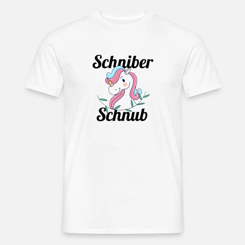 Schinber Einhorn - Männer T-Shirt - Weiß