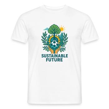 sustainable future | Design mit Nachricht - Männer T-Shirt - Weiß - Vorne - AI Model Male 178 dark (178cm)