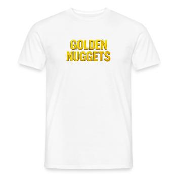 Texte 3D Gold Nuggets - T-shirt homme - blanc - Devant - AI Model Male 178 dark (178cm)
