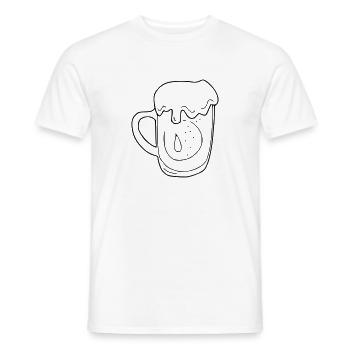 Beer Drawing Party Celebrate Black - Men's T-Shirt - white - Front - AI Model Male 178 dark (178cm)