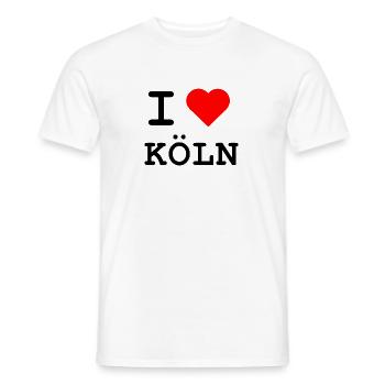 I love Köln / Ich liebe Köln - Männer T-Shirt - Weiß - Vorne - AI Model Male 178 dark (178cm)