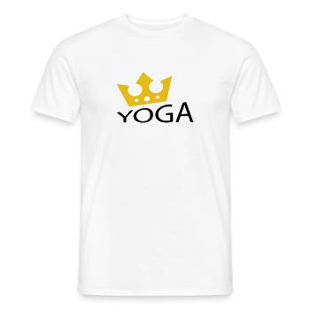 Yoga / Namaste / Lotus Flower - Men's T-Shirt - white - Front - AI Model Male 178 dark (178cm)