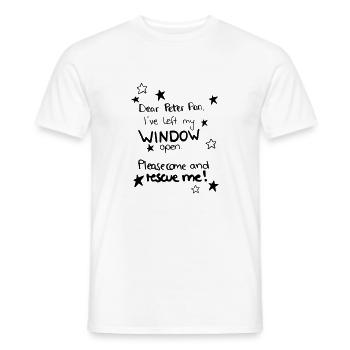 peter pan, Spruch - Männer T-Shirt - Weiß - Vorne - AI Model Male 178 dark (178cm)