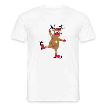 Jour de Noël - T-shirt homme - blanc - Devant - AI Model Male 178 dark (178cm)