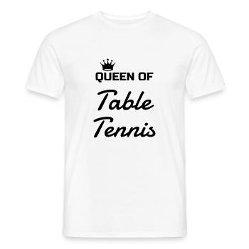Table Tennis - Ping Pong - Sport - Racket - Ball - Männer T-Shirt - Weiß - Vorne - AI Model Male 178 dark (178cm)