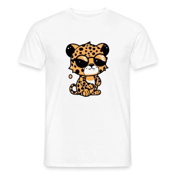 Zoolto le léopard - T-shirt homme - blanc - Devant - AI Model Male 178 dark (178cm)